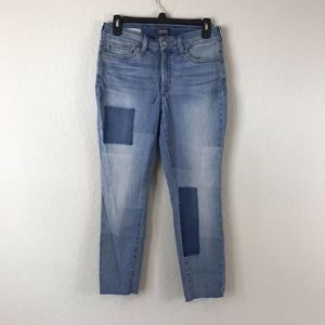 NYDJ Alina Ankle Denim Jeans Lift x Tuck Patchwork